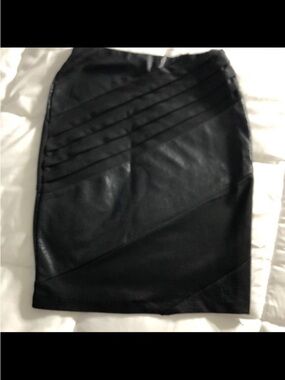 Addiction Black Pintuck Pencil Skirt